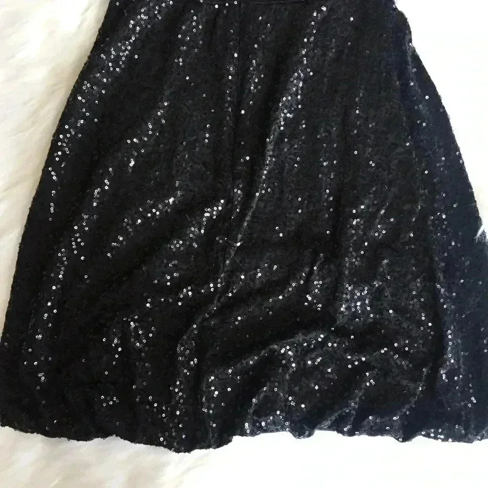Jessica McClintock Black Sequin Bubble Dress - Picture 8 of 8